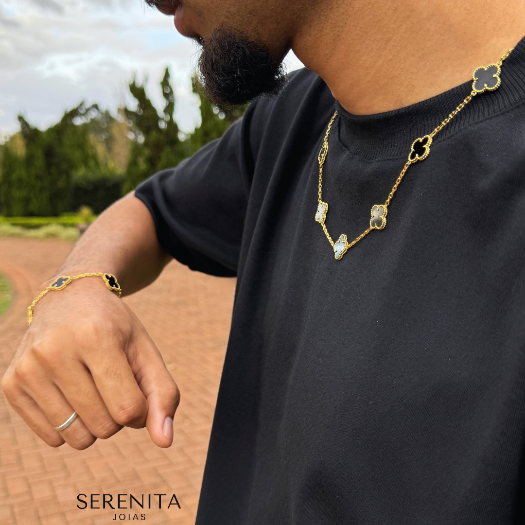 Conjunto Colar + Pulseira em Prata 925