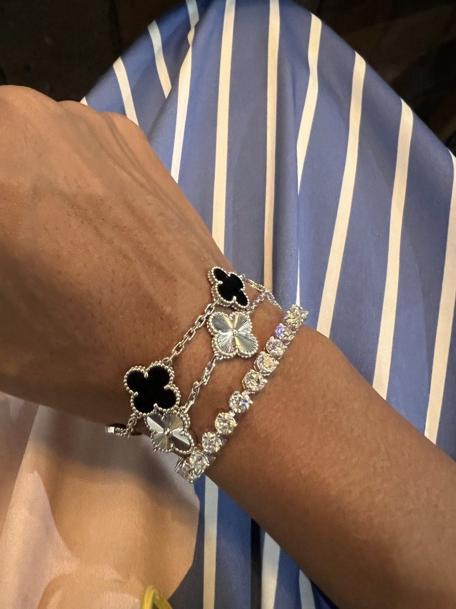 Pulseira de Trevo Prata