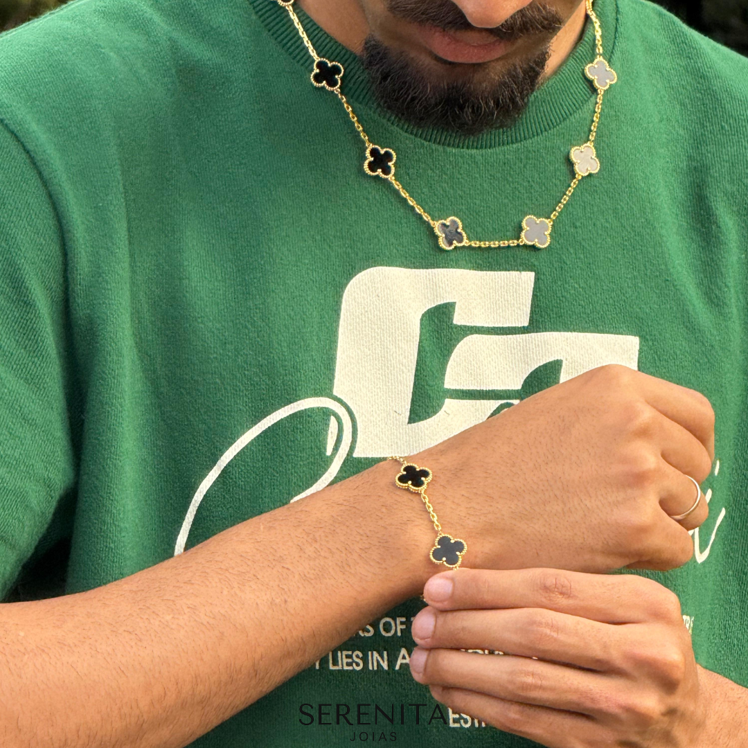 Conjunto Colar + Pulseira em Prata 925