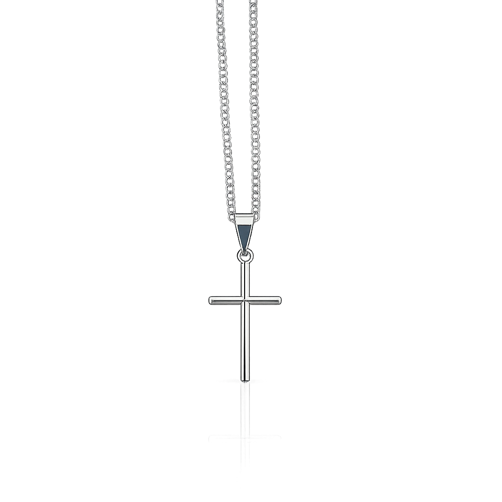 Colar Cruz Grumet Prata 925