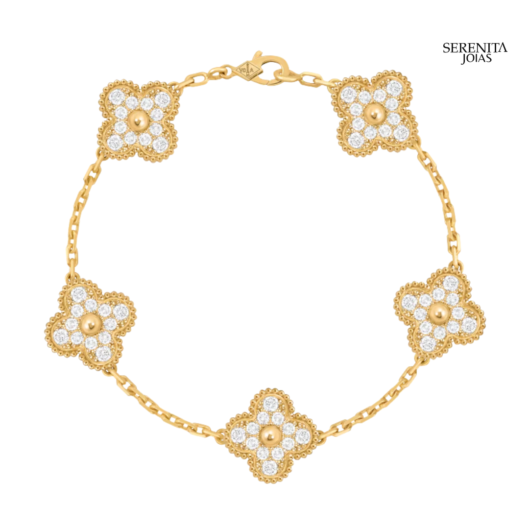 Pulseira de Trevo Diamante