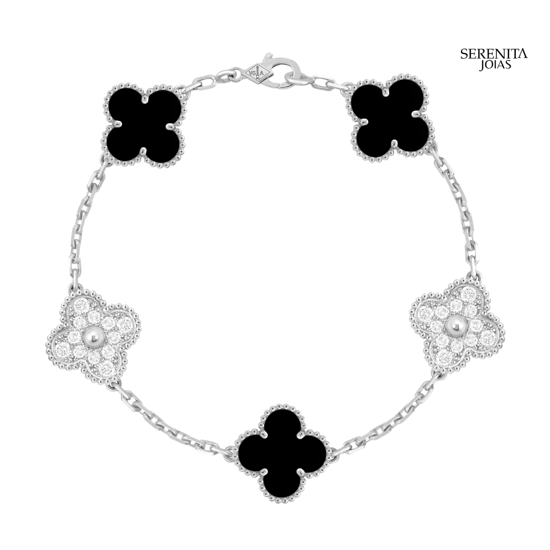 Pulseira de Trevo Prata