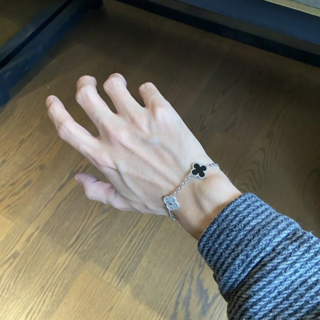 Pulseira de Trevo Prata