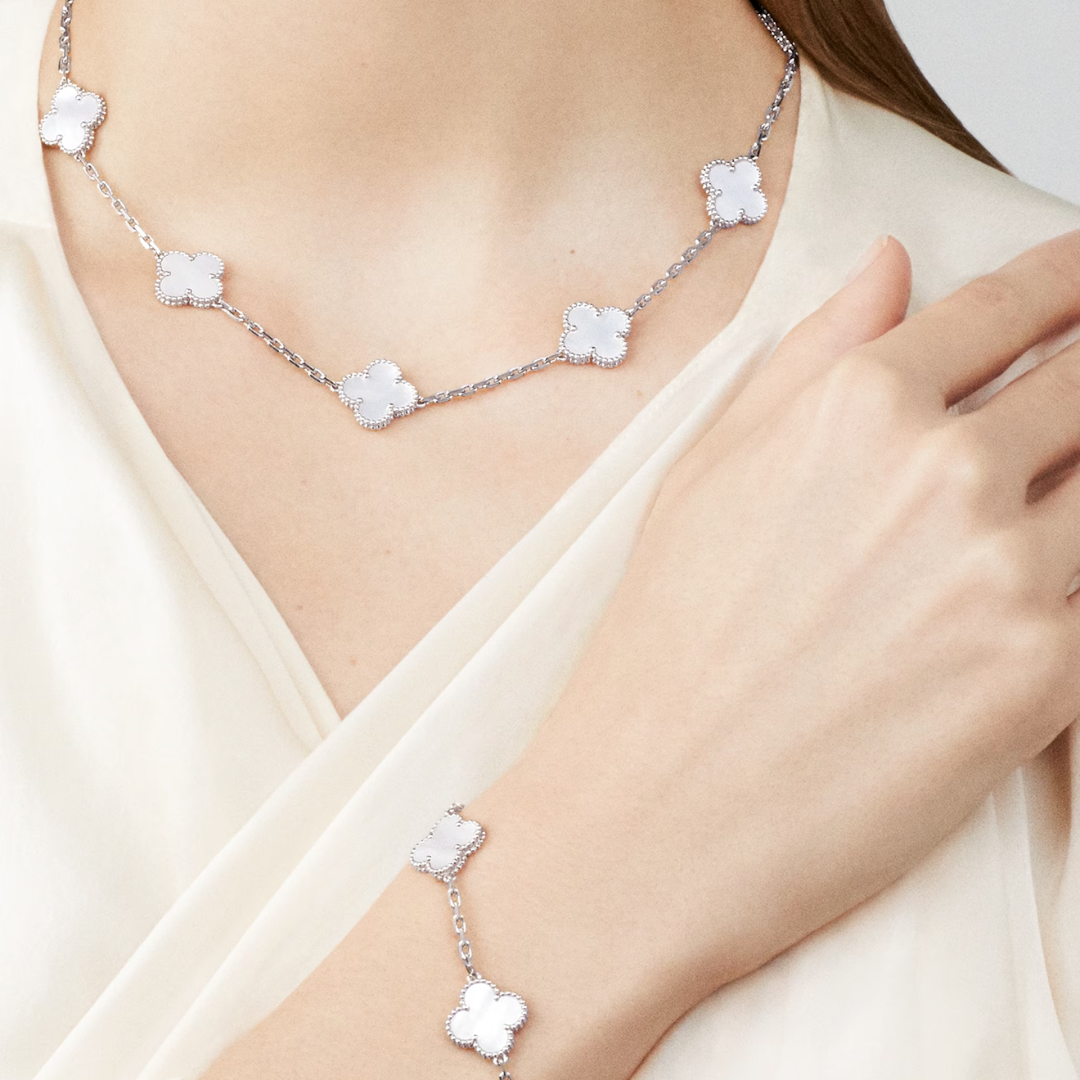 Pulseira de Trevo Prata